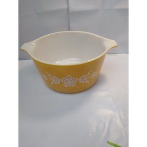 Vintage Pyrex Butterfly Gold # 473-B 1 QT Cinderella Casserole Dish